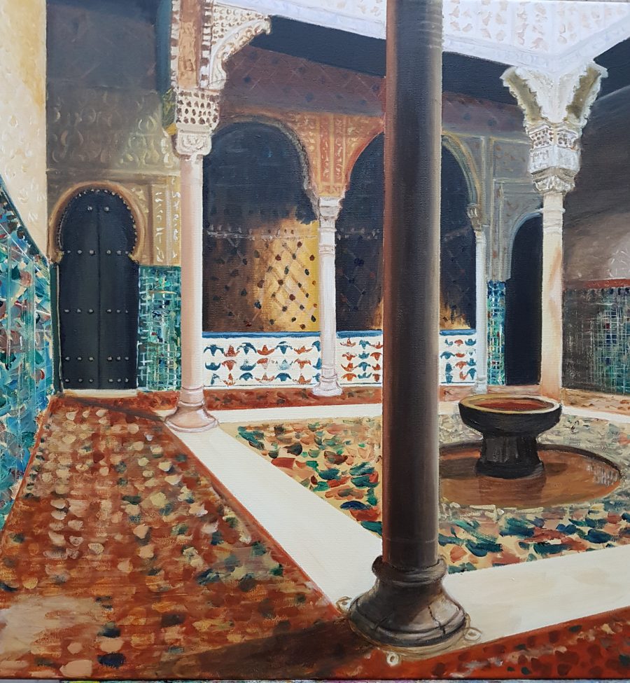 Patio y columnas