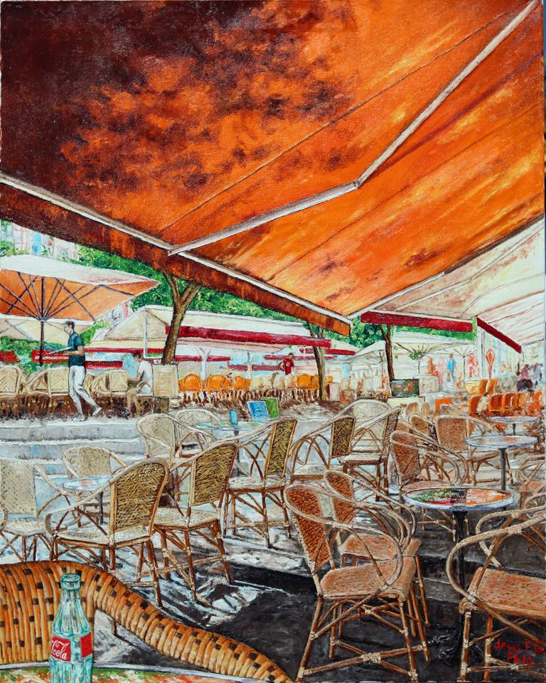 Terraza en agosto. Montpellier. — Jesus Gomez