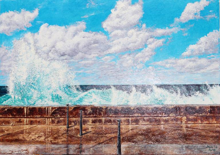 Olas en el Malecon .La Habana. — Jesus Gomez