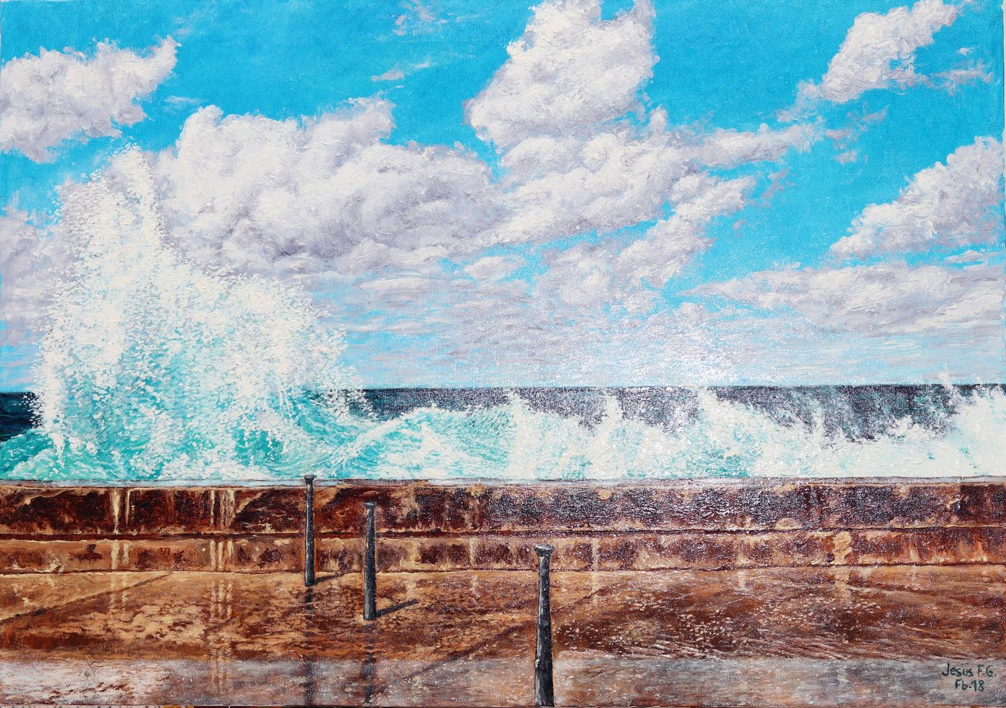Olas en el Malecon .La Habana. — Jesus Gomez