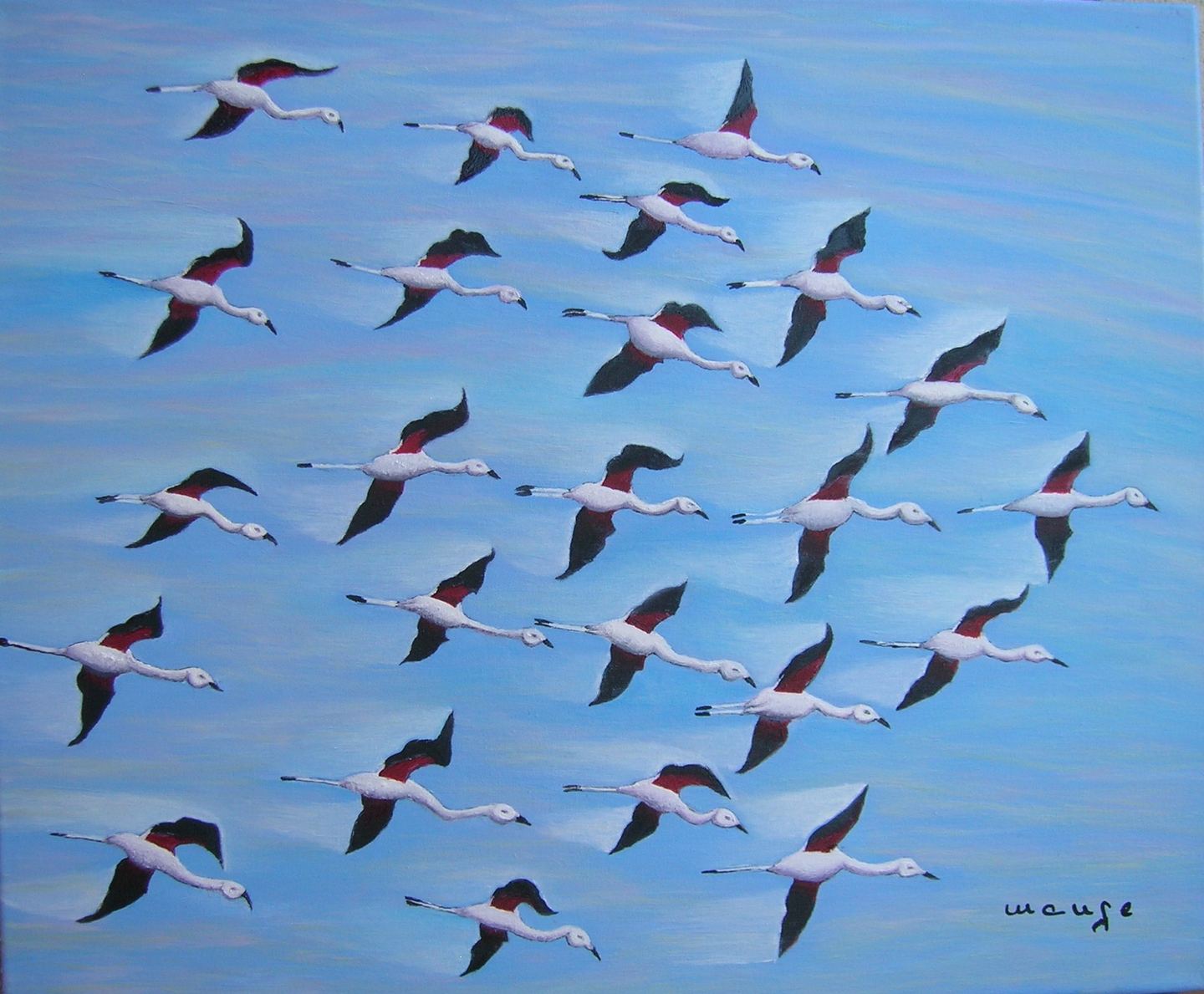 Flamencos volando — Mariangeles Batanero