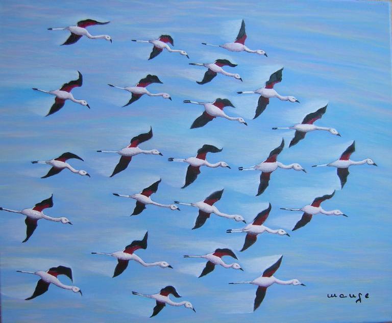 Flamencos volando — Mariangeles Batanero