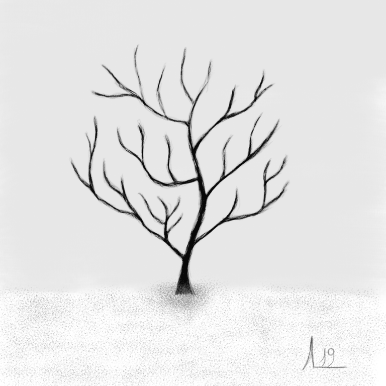 Árbol nevado — Miguel Alba