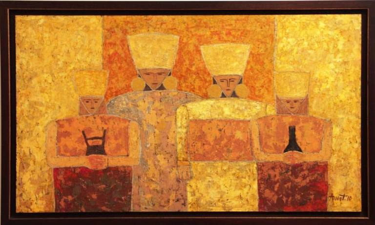 APUS SAGRADOS- Óleo en tela- 150x75cms. — consuelo amat