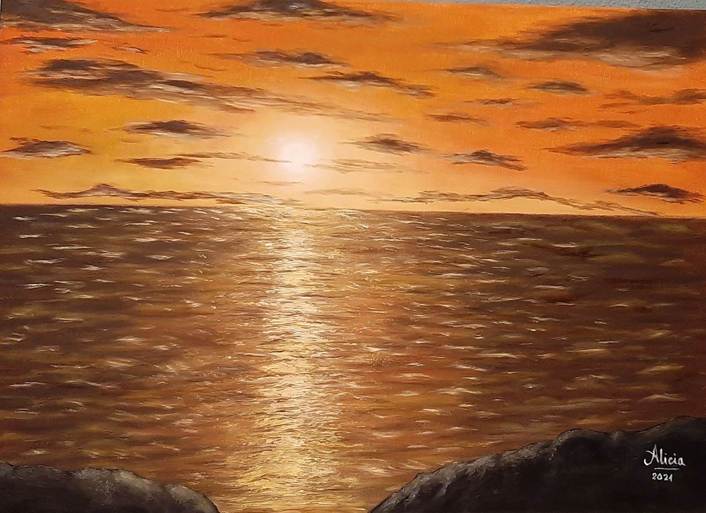 ATARDECER EN EL MAR — Aliciacaceres