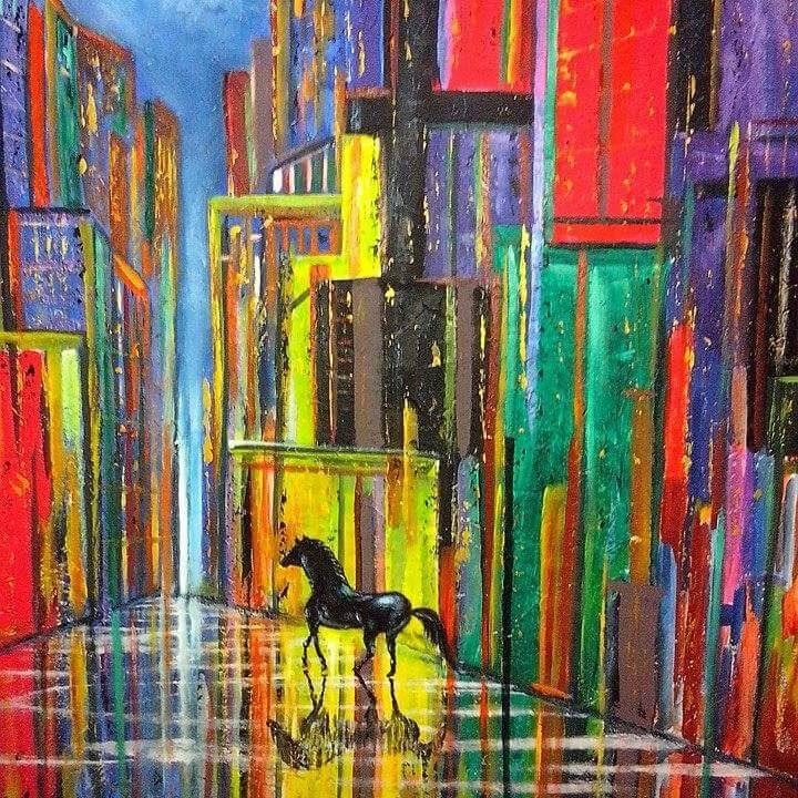 Caballo Negro en la ciudad — Atrank Lozano