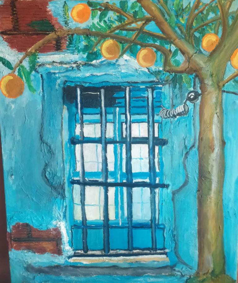ventana y naranjas — ANDRES OJEDA TROYA