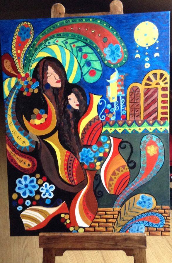 Mujeres , palmeras y jarrones — Vivinaif